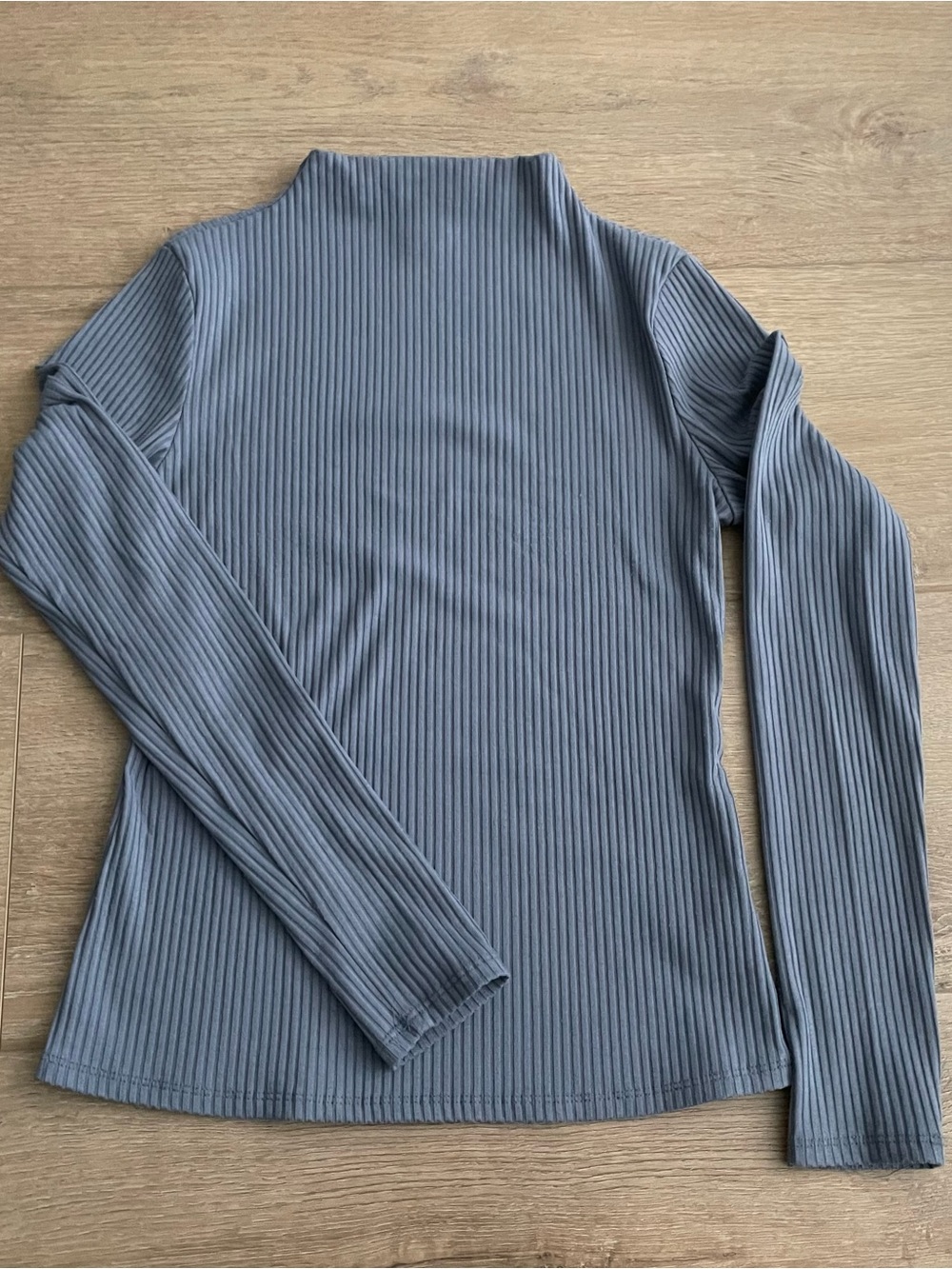 a new day Ribbed Mock Neck Top - Blue